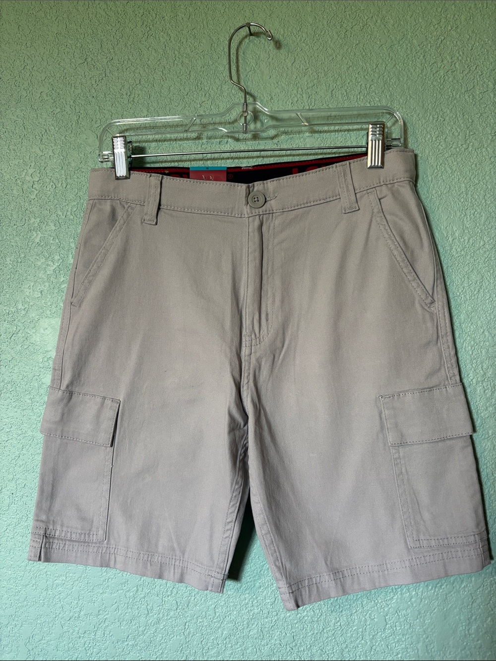 🆕 Levi's Light Grey Youth Utility Cargo Shorts, Size 16 - NWT